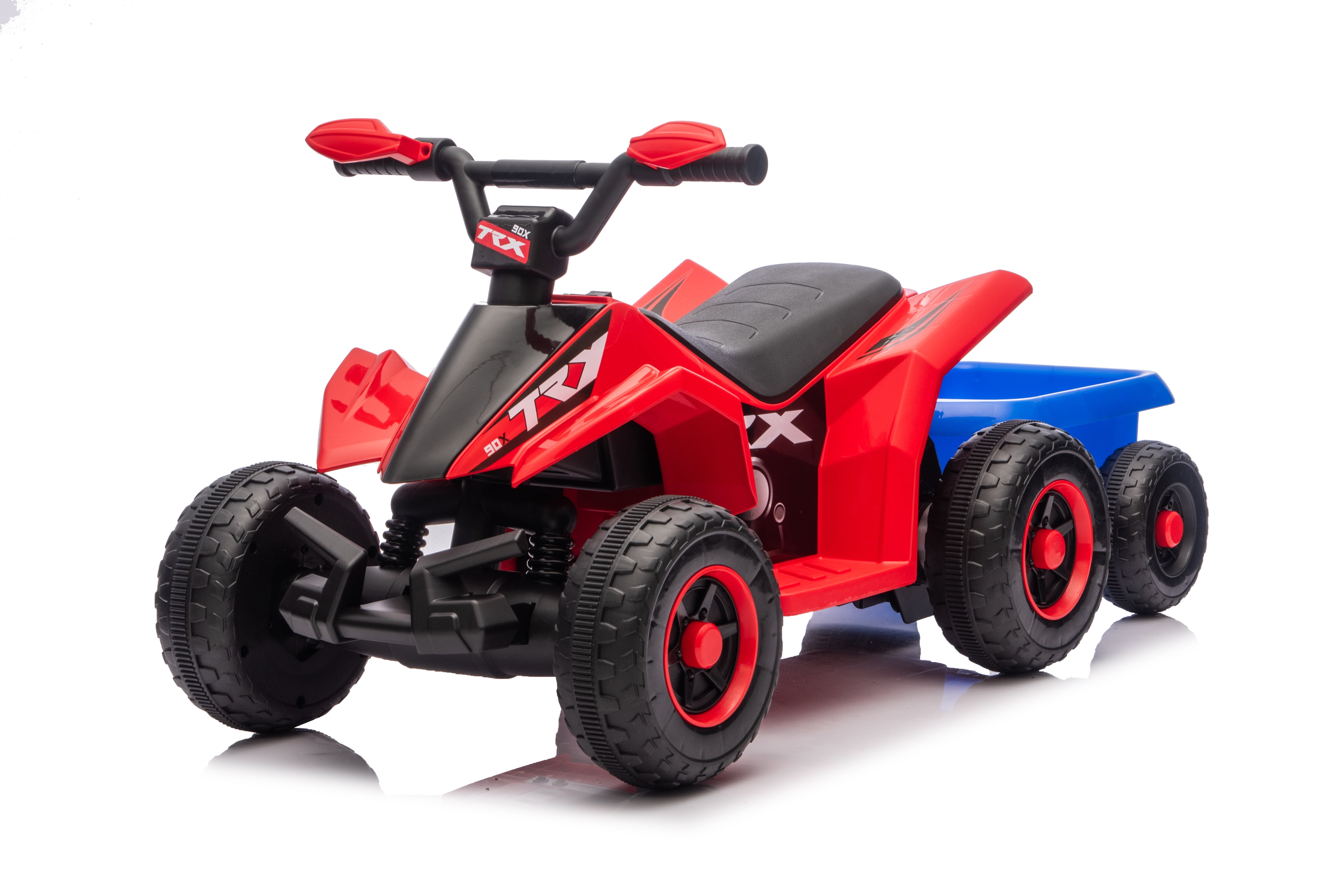 Juuar 6V Kids Ride on Car with Lights & Music, 4WD Electric Vehicles Toys Gifts with Rear Rack, Fun Ride on ATV for Girls Boys Age 3+, Red