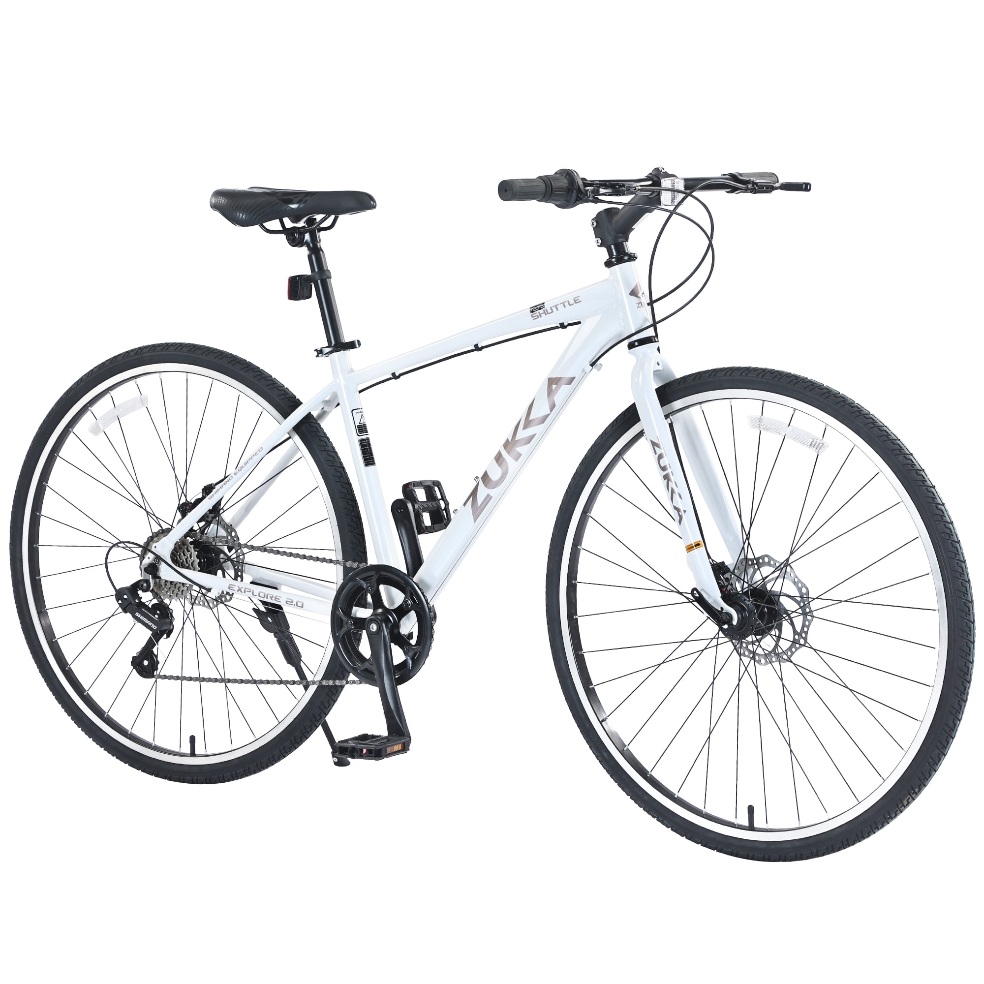 Hiland Hybrid Sport Bike, Shimano 7-Speed Drivetrain, 700C