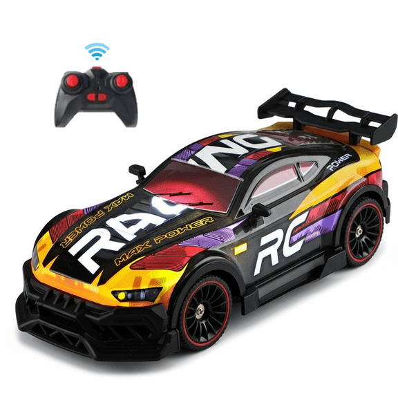 Juuar Fast RC Cars for Kids Boys Girls Age 8+, 2.4Ghz Drift Remote Control Car with Light, High-Speed Toy Race Cars Gifts for Birthday Christmas, Orange