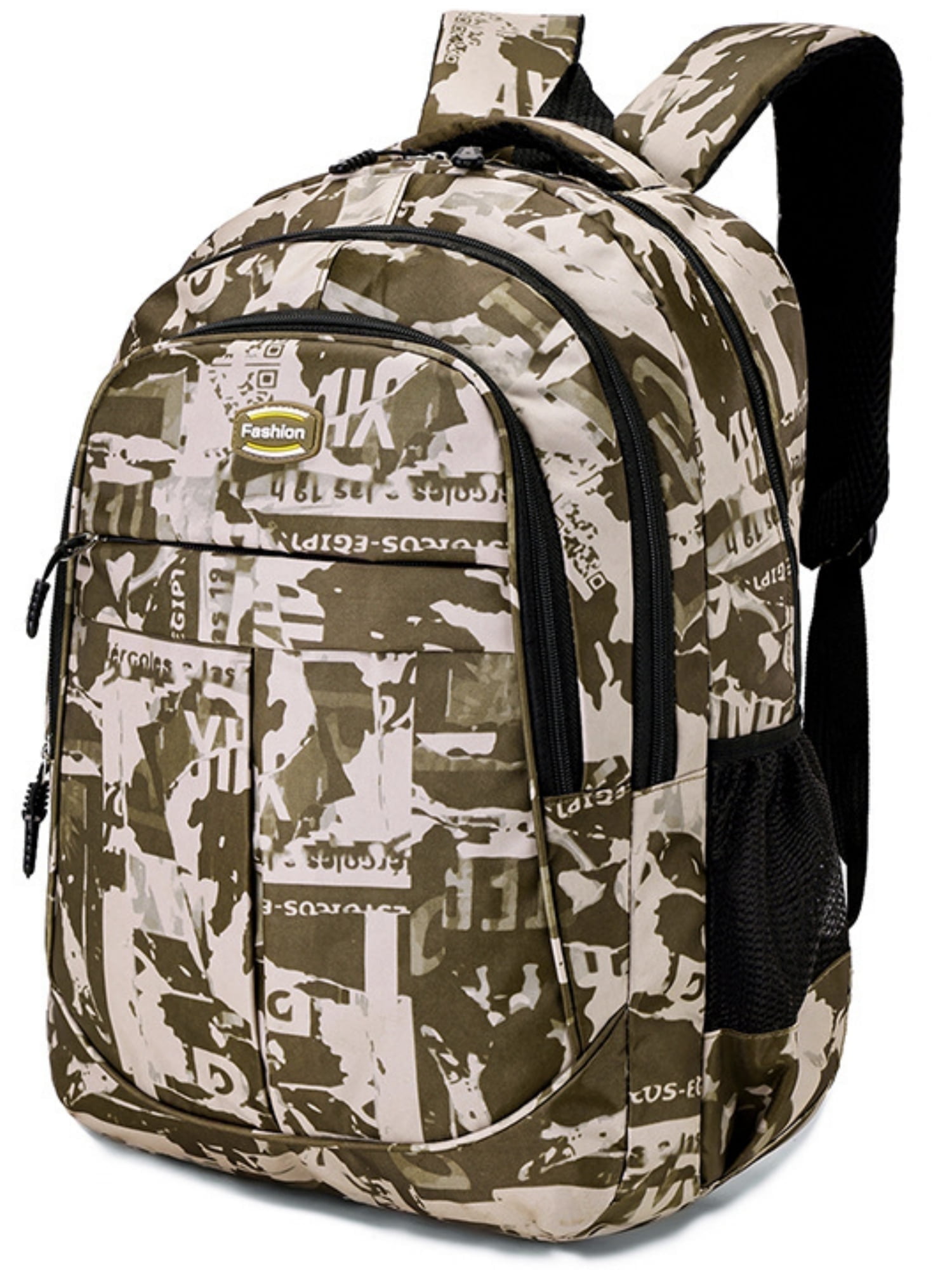 Juuar Kids Backpack Camo School Backpack for Boys, Multi Pocket School Bag Lightweight Bookbag for Girls, Yellow