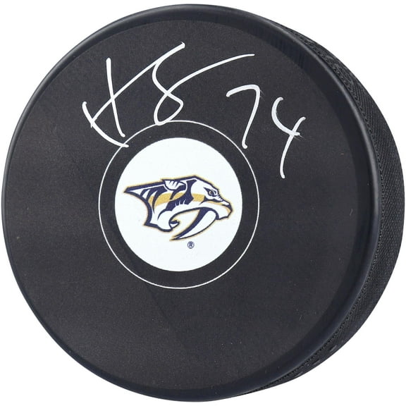 Juuse Saros Nashville Predators Autographed Hockey Puck - Fanatics Authentic Certified
