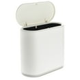 thumbnail image 1 of Juvale 12L / 3.17 Gallon Small Bathroom Trash Can with Lid - Narrow Bin for Kitchen (White), 1 of 10
