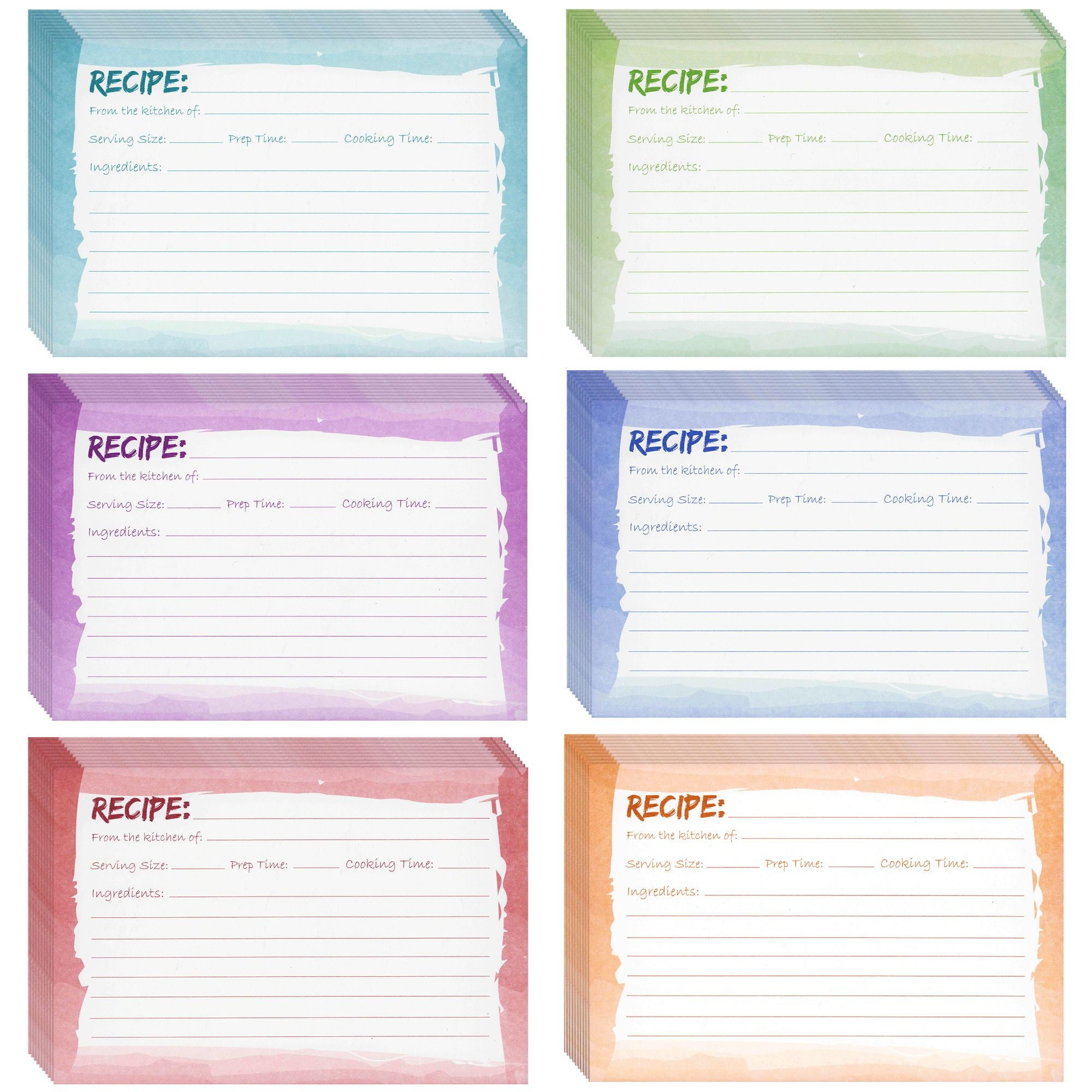 Blank Index Postcards Printable, 4x6, Heavy Duty, Great for Recipe Cards  and Flashcards. (48ct)