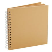 Juvale 80 Pages Hardcover Kraft Scrapbook Albums, Multi-Purpose Brown Paper Notebook for Arts and Crafts, Blank Page Journal for Scrapbooking, Crafting, Creating Artworks and Journaling (8x8 Inches)