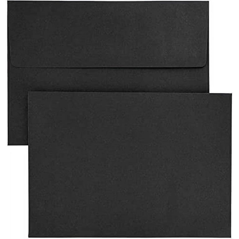 Juvale Black A7 Square Flap Envelopes for 5 x 7 Cards (5.25 x 7.25