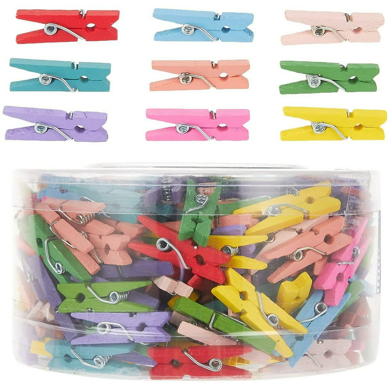 Juvale Mini Wooden Clothespins for Crafts (1 x 0.25 in, 300-Pack