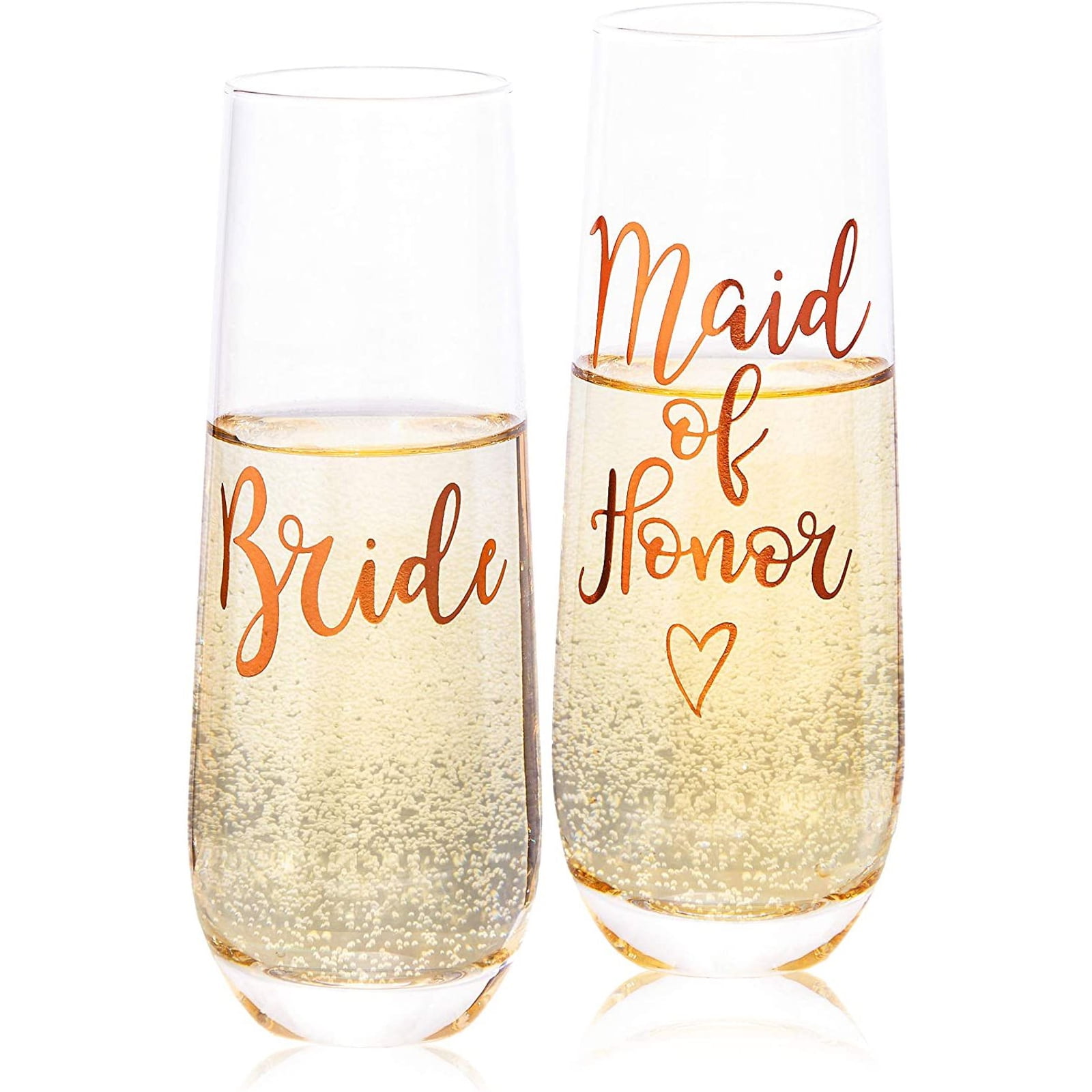 Gutsdoor Iridescent Glass Champagne Flutes Crystal Colored Champagne  Glasses Set of 2 Wedding Flutes Bride and Groom Glasses Graduation Gift  Sets 