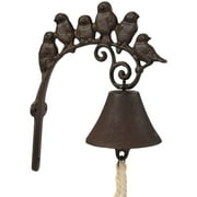 Juvale Rustic Cast Iron Bird Doorbell Chime (8.7 x 7 x 1.5 Inches)