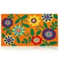thumbnail image 1 of Juvale Floral Coir Door Mat - 17 x 30 in, Natural & Modern - Outdoor Welcome Mat for Front Door & Patio with PVC Backing, 1 of 8
