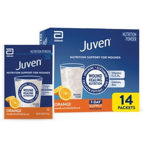 Juven Therapeutic Nutrition Drink Powder, Orange, 14 Packets