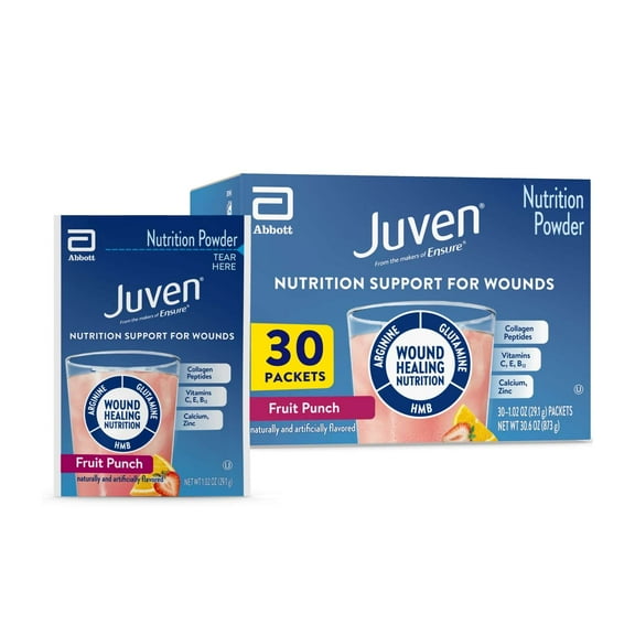 Juven Therapeutic Nutrition Drink Powder, Fruit Punch, 30 Packets