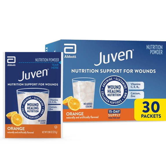Juven Therapeutic Nutrition Drink Powder, Orange, 30 Packets