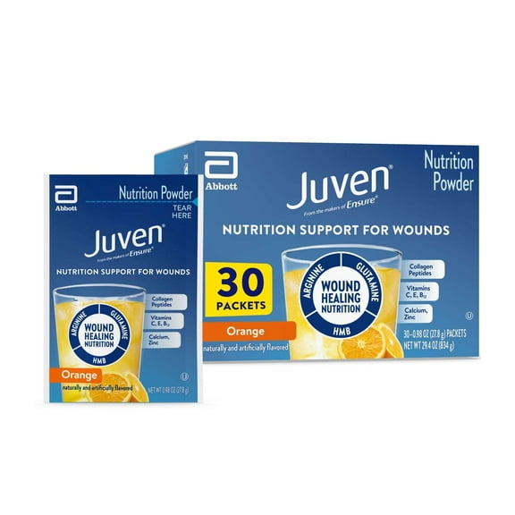 Juven Therapeutic Nutrition Drink Powder, Orange, 30 Packets