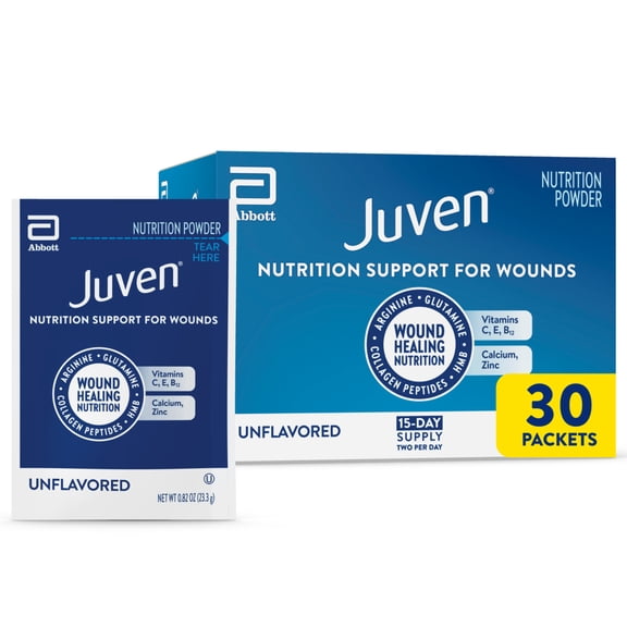 Juven Therapeutic Nutrition Drink Powder, Unflavored, 30 Packets