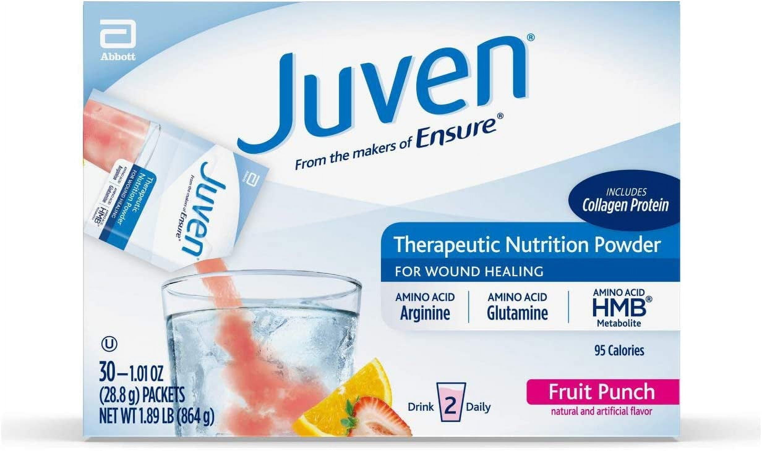 Juven Therapeutic Nutrition Powder, Orange, 1.02 ounce Individual Packet, 30 Count