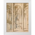 thumbnail image 1 of Juvenal, Paul the Elder 19x24 White Modern Wood Framed Museum Art Print Titled - Interior of a Gothic Church, 1629, 1 of 4