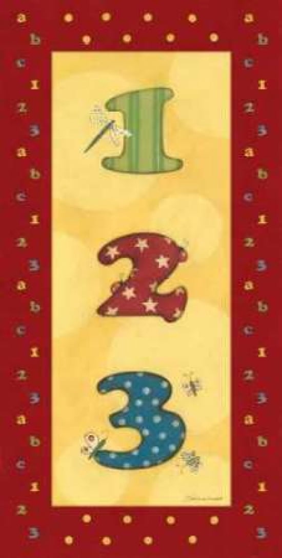 Juvenile 123 Canvas Art - Stephanie Marrott (10 x 20)