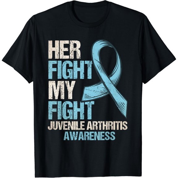 Juvenile Arthritis Awareness Shirt Her Fight My Fight T-Shirt mens t shirt，black，women，funny，misfits，men，journey