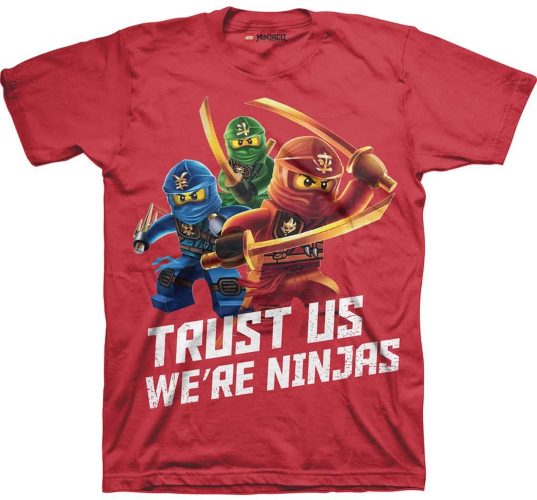We\'re Lego Red Apparel Trust Us Juvenile: T-Shirt - Ninjas - Ninjago Kids