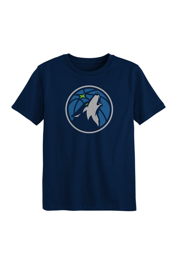 Preschool Outerstuff Navy Minnesota Timberwolves Primary Logo T-Shirt