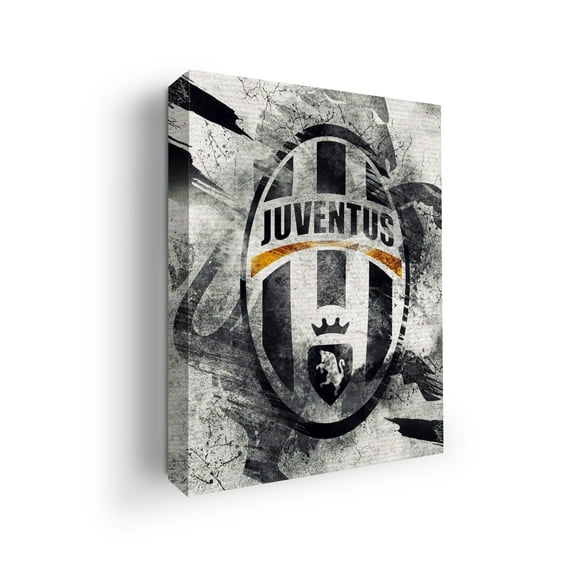 Juventus Canvas Wall Art by Mavis Print- 12x16 inches Football Wall Decor | UV & Water Resistant HD Printed & Wooden framed Wall Art | Modern Wall Decor for Gift | Made in USA