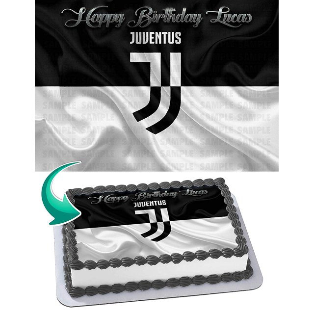 Juventus Football Club Edible Cake Image Topper Personalized Birthday ...