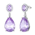 thumbnail image 1 of Juwaliy 10Ct Women Teardrop Dangle Earring 925 Sterling Silver Purple June Birthstone Alexandrite Earring Jewelry Birthday Mother's Day Gift, 1 of 10