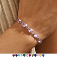 thumbnail image 1 of Juwaliy 18K White Gold Plated Oval Tennis Bracelets for Women,June Birthstone Bracelet Alexandrite Jewelry Birthday Valentines Day Gift for Girlfriend, 1 of 11