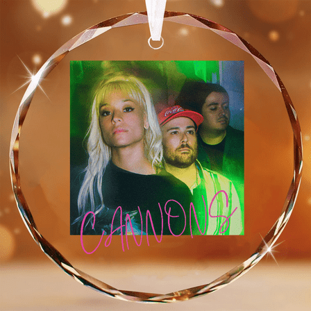 Juxt Cannons Ornament Indie Band Fan, Crystal Glass Ornament