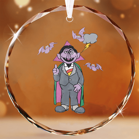 Juxt Count von Count Ornament Vampire Character, Crystal Glass Ornament