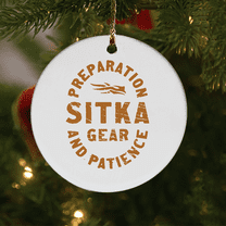 Juxt Preparation Sitka Ornament Outdoor Adventure Style, Ceramic Ornament