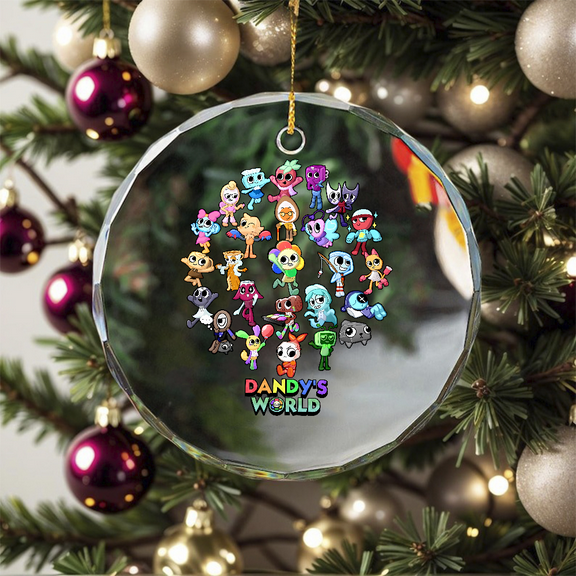 Juxt Whimsical Cartoon Characters Ornament, Room Decor, Crystal Glass Ornament