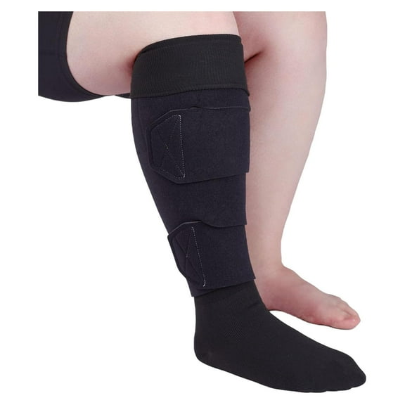 Juxtalite Lower Leg System Easy to Use Adjustable Compression Wrap Garment for Men & Women, Leg Circulation for Support, Flexible Hood & Loop Straps