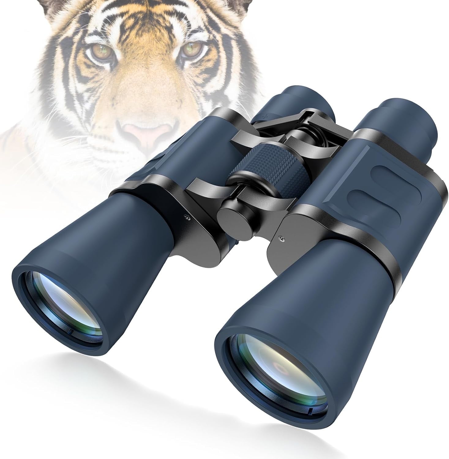 Juyafio 12x50 Binoculars for Adults,HD Binoculars with Low Light Night Vision, Clear FMC BAK4 Prism Lens, Binoculars for Hunting Birds Watching Traveling Stargazing Outdoor Sport, Blue