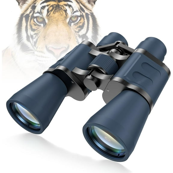 Juyafio 12x50 Binoculars for Adults,HD Binoculars with Low Light Night Vision, Clear FMC BAK4 Prism Lens, Binoculars for Hunting Birds Watching Traveling Stargazing Outdoor Sport, Blue