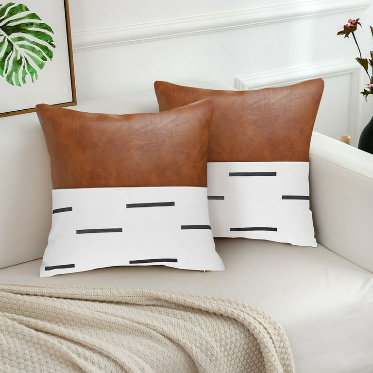 faux leather pillow covers,throw pillow 18X18 pillow covers
