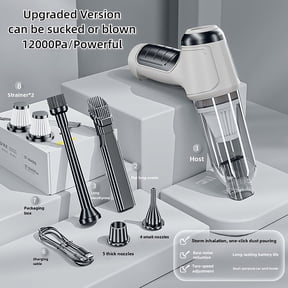 Juyafio Cordless Car Vacuum Cleaner 12000Pa, 120W 4-in-1 Powerful Suction, 60Min Runtime, Lightweight Handheld Vacuum for Car Pet Hair Home