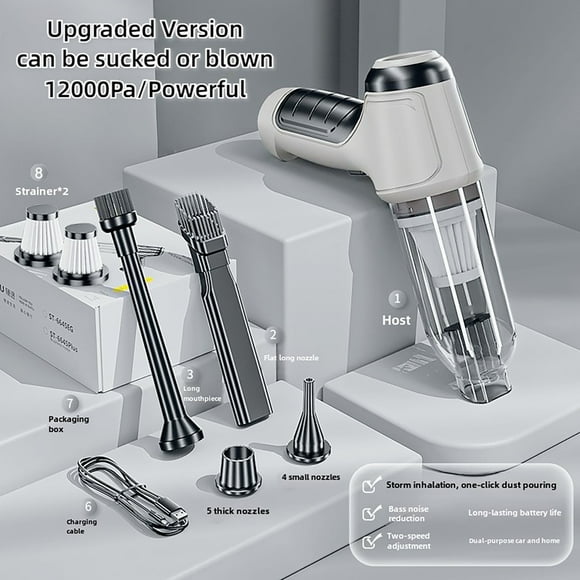 Juyafio Car Vacuum Cleaner,Cordless 120W/12000PA Powerful Sutions Multi functional Handheld Vacuum Lightweight for Car,Home