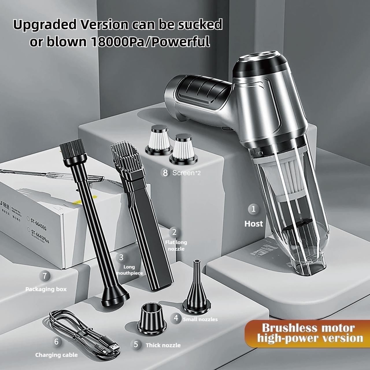 Walmart Black Friday Deals 2025 - Juyafio Cordless Handheld Vacuum Cleaner, 120W 18000PA Lightweight, Rechargeable, Multifunctional