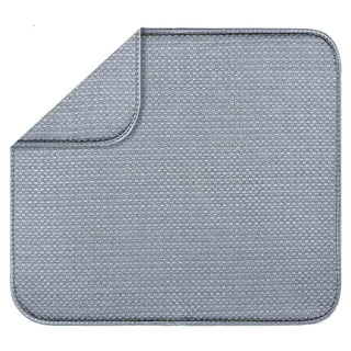 CIYSHO Dish Drying Mat for Kitchen Counter 2 Pack, 24 x 17 Inch Absorbent  Microfiber Dishes Drainer Mats, Large Drying Pad for Countertop, Rack and