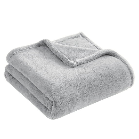 Juyafio Luxury Flannel Fleece Throw Blankets Light Gray - 330 GSM - Soft Lightweight Cozy Plush Fuzzy Blanket Microfiber,50x60 inches