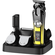 Juyafio New Upgrade 6-in-1 Beard Trimmer for Men,Hair Clippers Kit,Beard Trimmer for Men/Electric Razor,Body Hair Trimmer,Nose Hair Groomer,Cordless Precision Shave Kit,Waterproof USB Rechargeable