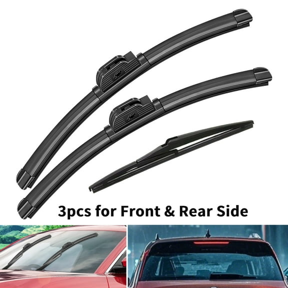 Juyioudy 24"+18"+10" Front and Rear Windshield Wipers Fit For JEEP COMPASS 2018-2024 (Set of 3),Y26Q5V7E