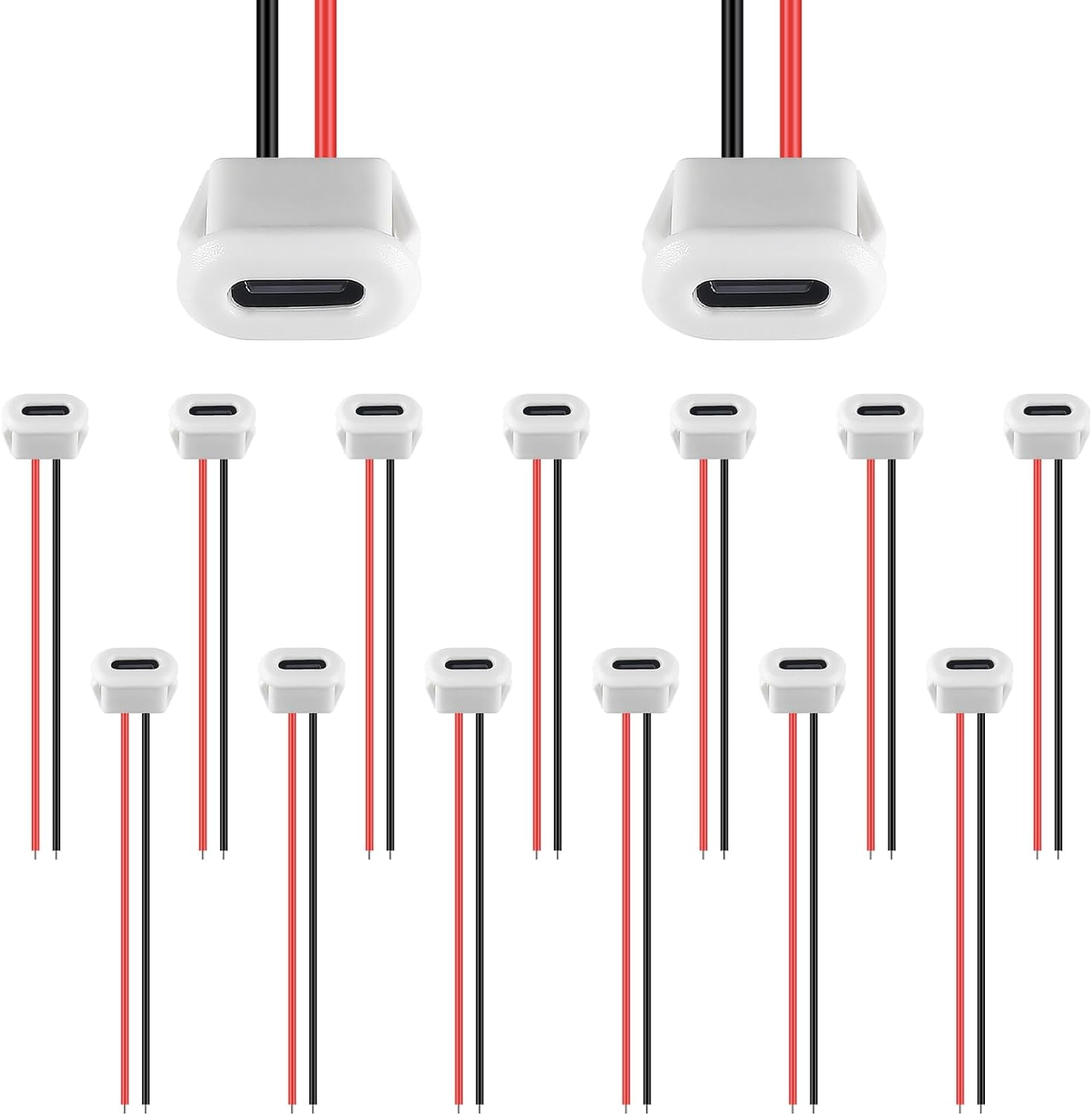 Juzitao 15Pcs Usb Power Connector UsbC Plug To 2 Pin Bare Wire Open