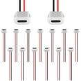 Juzitao 15Pcs Usb Power Connector UsbC Plug To 2 Pin Bare Wire Open