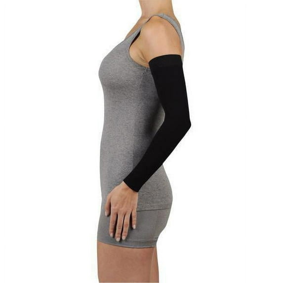 Juzo 3511 Dynamic (Varin) Open Toe Knee w/Sil. 3.5cm Band - 20-30 mmHg Reg Black V