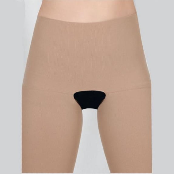 Juzo Soft 2001 Closed Toe Pantyhose w/Open Crotch - 20-30 mmHg Short Beige V Short 2001ATFFOCSH14 V
