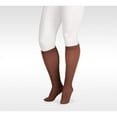 thumbnail image 1 of Juzo Soft 20-30 mmHg Closed Toe Knee High Compression Stockings with Silicone Border 2001AD Chocolate Silicone Border Short IV Closed Toe, 1 of 5