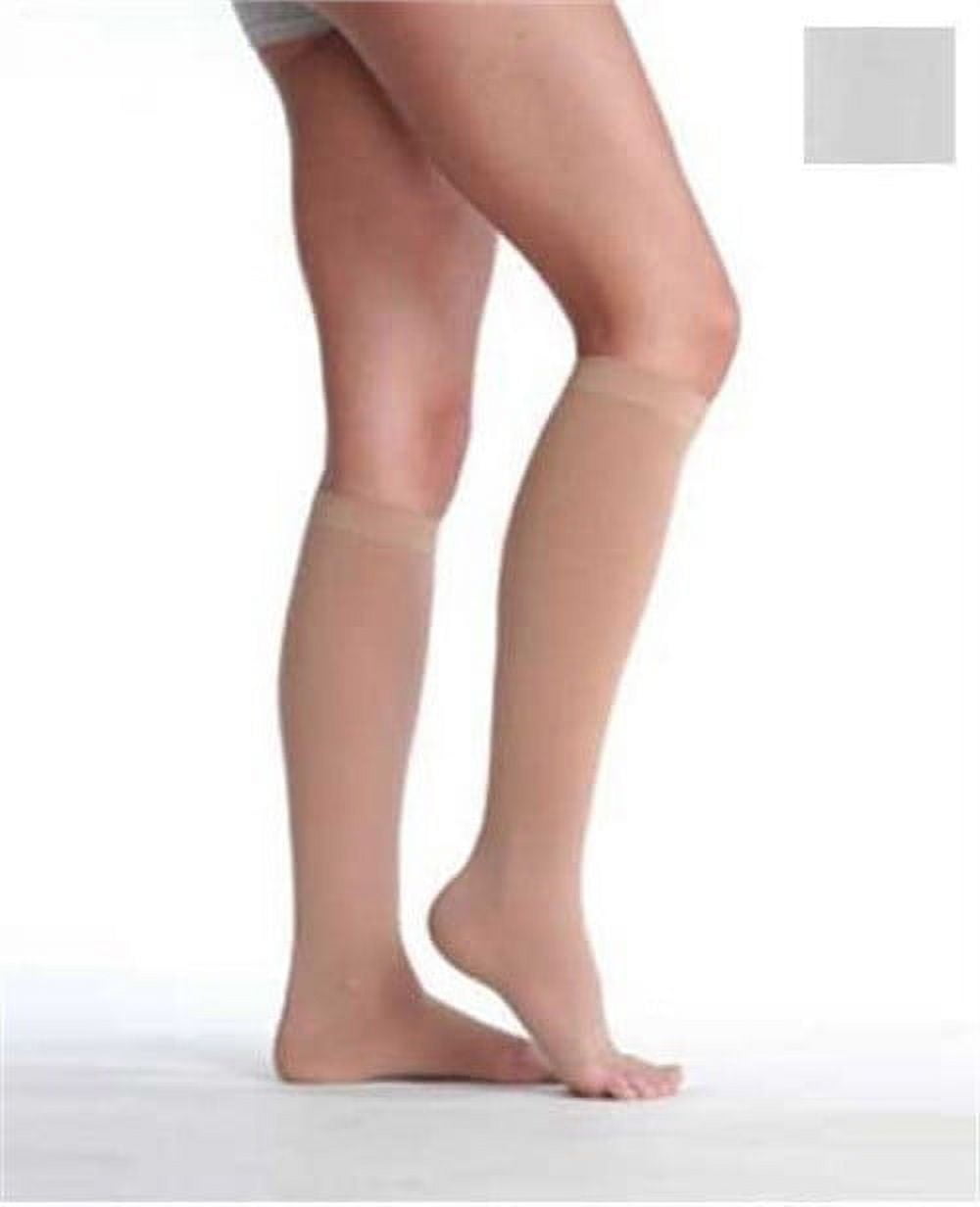 Juzo 2002ADFFSB06 II 30-40mmHg Knee High with Silicone Border Full Foot - Silicone White