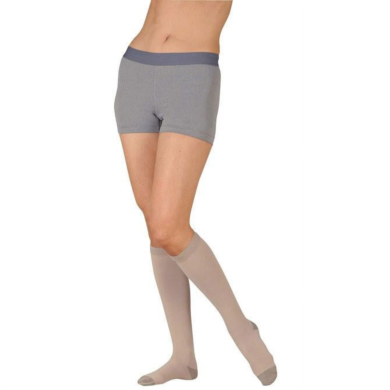 Juzo 2061 Silver Soft Open Toe Knee Highs - 20-30 mmHg Reg Beige IV